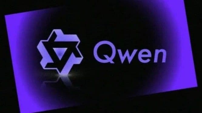 Qwen AI model dat lokaal draait op een laptop met terminal en code-editor op het scherm